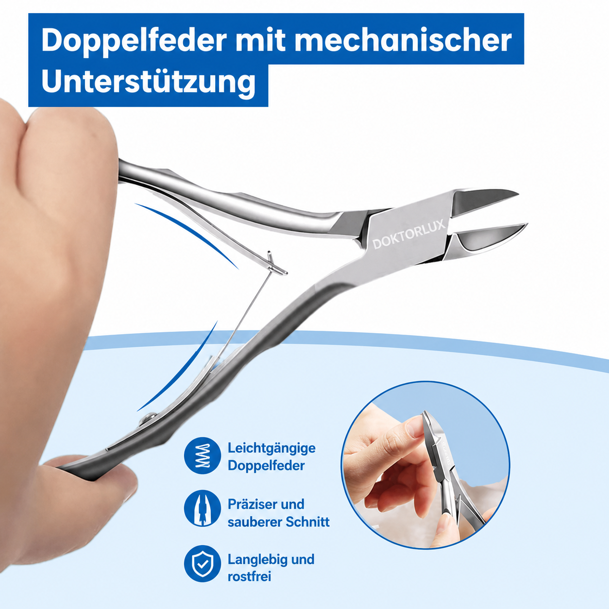 DoctorLux - Professioneller Nagelknipser für Pilzinfektionen